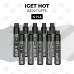 10 PCS - IGET Hot 5500 Puffs