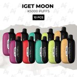 10 PCS - IGET Moon K5000 Puffs