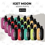 20 PCS - IGET Moon K5000 Puffs