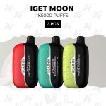 3 PCS - IGET Moon K5000 Puffs