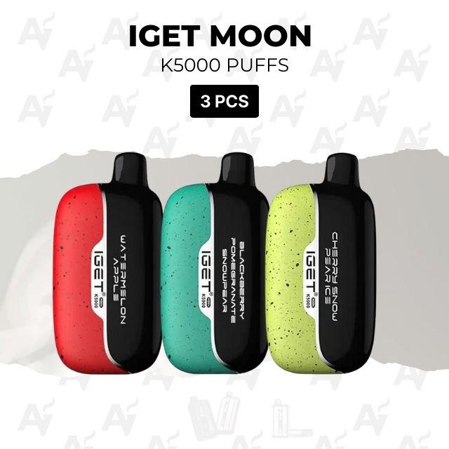 3 pcs iget moon k5000 puffs