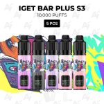 5 PCS - IGET Bar Plus S3 10000 Puffs