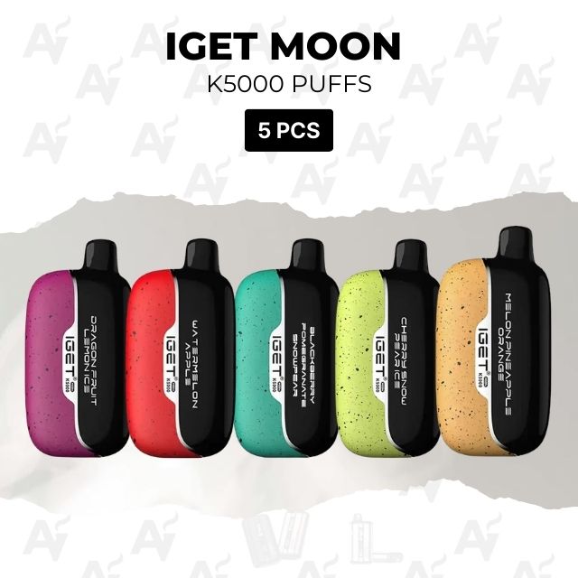 5 pcs iget moon k5000 puffs