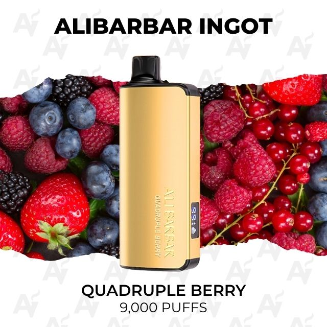 buy Alibarbar ingot 9000 puffs quadruple berry at Australian Vapers