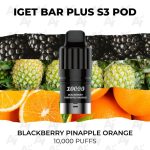 IGET Bar Plus S3 Pod Blackberry Pinapple Orange 10000 Puffs