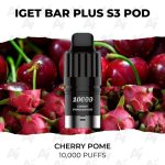 IGET Bar Plus S3 Pod Cherry Pome 10000 Puffs
