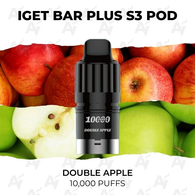 Iget bar plus pods 10000 puffs double apple