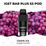 IGET Bar Plus S3 Pod Grape 10000 Puffs