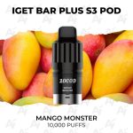 IGET Bar Plus S3 Pod Mango Monster 10000 Puffs