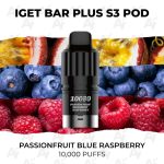 IGET Bar Plus S3 Pod Passionfruit Blue Raspberry 10000 Puffs