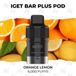 IGET Bar Plus Pod Orange Lemon 6000 Puffs