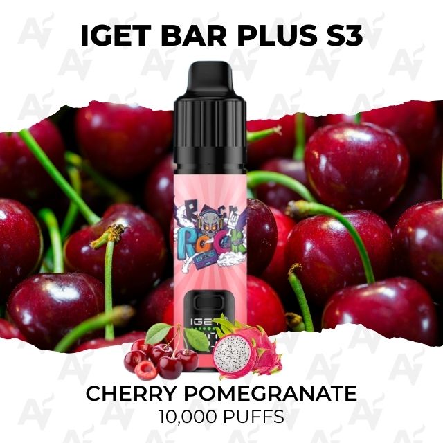 iget bar plus s3 10000 puffs cherry pomegranate