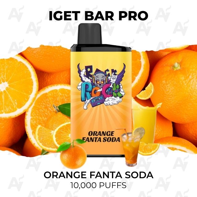 iget bar pro 10000 puffs orange fanta soda