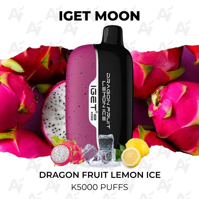 iget moon k5000 puffs dragon fruit lemon ice