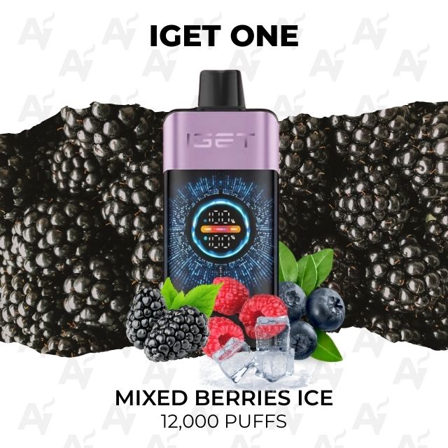 iget one 12000 puffs mixed berries ice