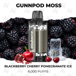 GunnPod Moss Blackberry Cherry Pomegranate Ice 8000 Puffs