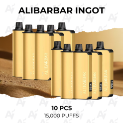 10 pcs alibarbar ingot 15.000 puffs