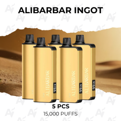 5 pcs alibarbar ingot 15.000 puffs