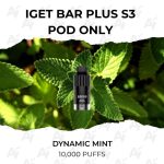 IGET Bar Plus S3 Pod Only Dynamic Mint 10,000 Puffs