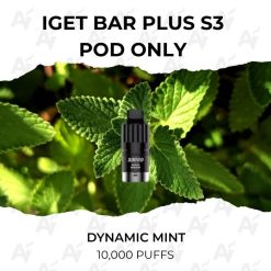 Iget bar plus s3 pod only dynamic mint10,000 puffs