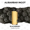 Alibarbar Ingot Blackberry 15000 Puffs gold pod kit in front of ripe blackberries