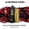 Alibarbar Swirl Black Pomegranate Cherry 13000 Puffs gold disposable vape with pomegranates and dark cherries