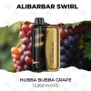 Alibarbar Swirl Hubba Bubba Grape 13000 Puffs gold disposable vape with ripe grape bunches