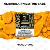 ALIBARBAR Nicotine Tabs Mango 4mg pack of 20 oral nicotine tabs with ripe mango slices