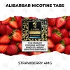ALIBARBAR Nicotine Tabs Strawberry 4mg pack of 20 oral nicotine tabs with fresh strawberries