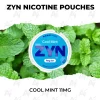 ZYN Cool Mint 11mg nicotine pouches can with fresh mint leaves